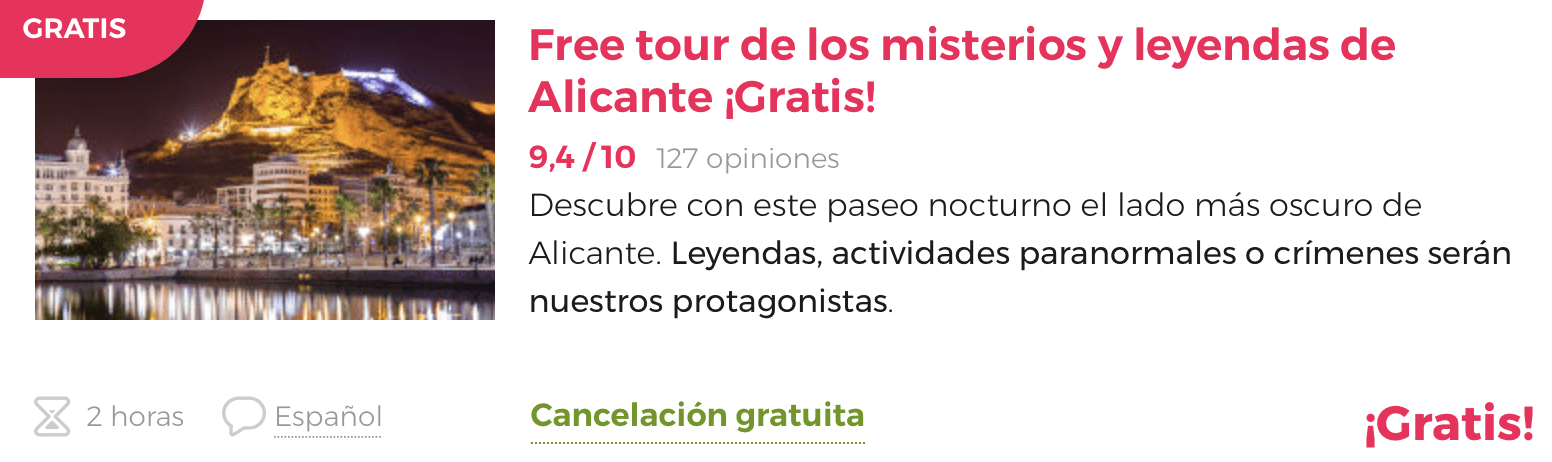 Tour gratuito por Alicante